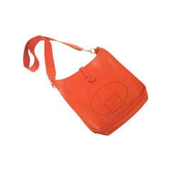 Hermes Evelyne PM red Epsom leather GHW shoulder bag, 2004, OK condition