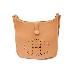 Hermes Evelyne GM brown Epsom leather GHW shoulder bag, year 2000