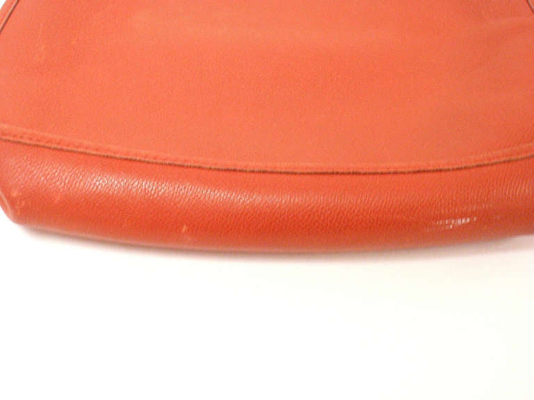 Women's or Men's Hermes Evelyne PM red Epsom leather GHW shoulder bag, 2004, OK condition