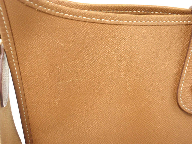 Women's or Men's Hermes Evelyne GM brown Epsom leather GHW shoulder bag, year 2000