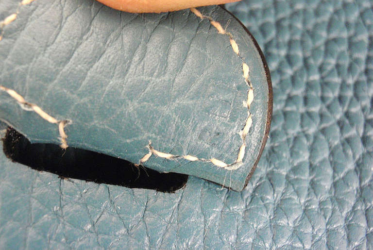 Hermes Evelyne PM blue jean Clemence leather SHW shoulder bag, 2005 2
