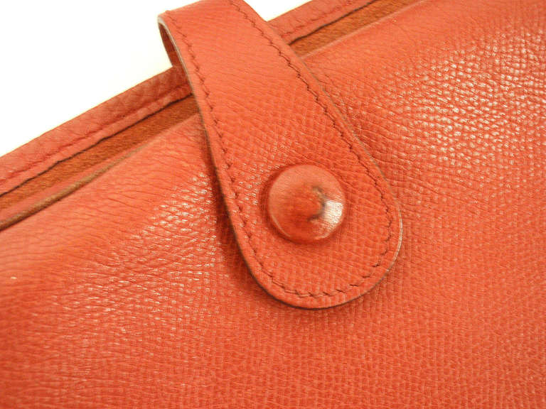 Hermes Evelyne PM red Epsom leather GHW shoulder bag, 2004, OK condition 1