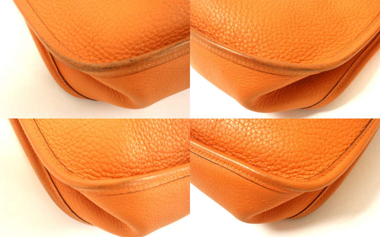 Hermes Evelyne GM orange Clemence leather SHW shoulder bag, 2002 2