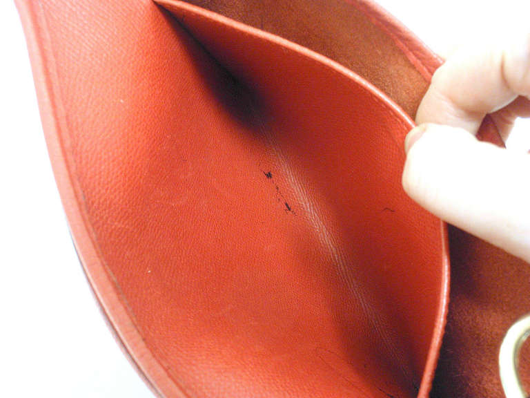Hermes Evelyne PM red Epsom leather GHW shoulder bag, 2004, OK condition 3