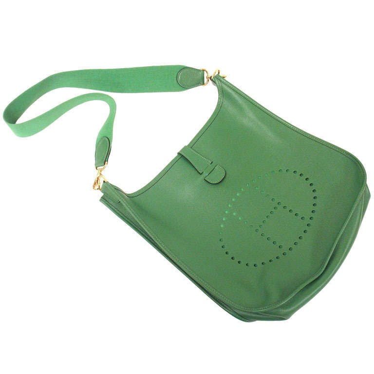 Hermes Evelyne GM Vert Bengale EPSOM leather GHW Shoulder bag, 1996