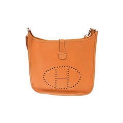 Hermes Evelyne GM burnt orange Epsom leather SHW shoulder bag, 2005