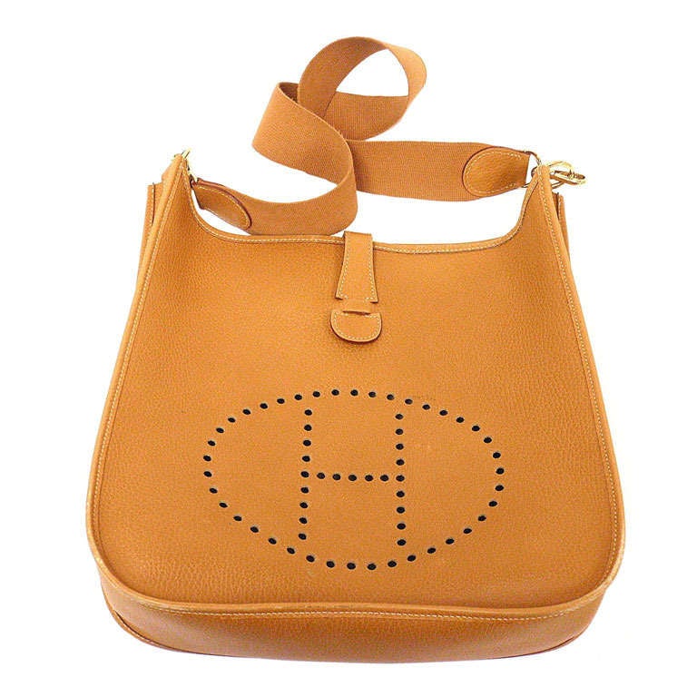 Hermes Evelyne GM Gold Clemence Leder GHW Umhängetasche, 1997