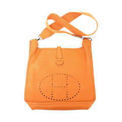Hermes Evelyne PM orange Epsom leather SHW shoulder bag, 2006