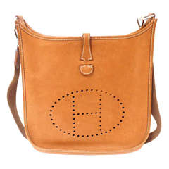 Hermes Evelyne PM natural Barenia leather SHW shoulder bag, 1999
