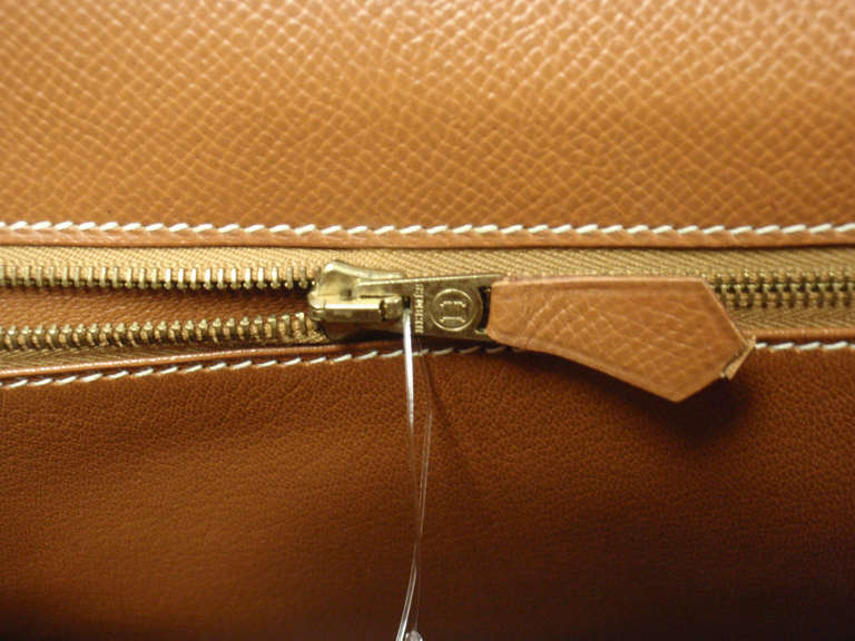 HERMES KELLY 40cm Natural Epsom Gold Hardware Strap Handbag, Year 1996 6