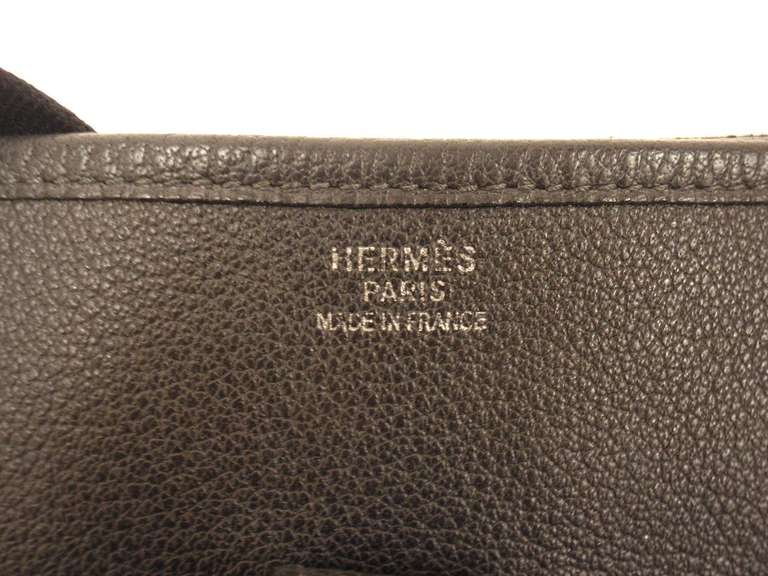 Women's Hermes Evelyne GM Gray Vache Liegee Leather Shoulder Bag, 1999