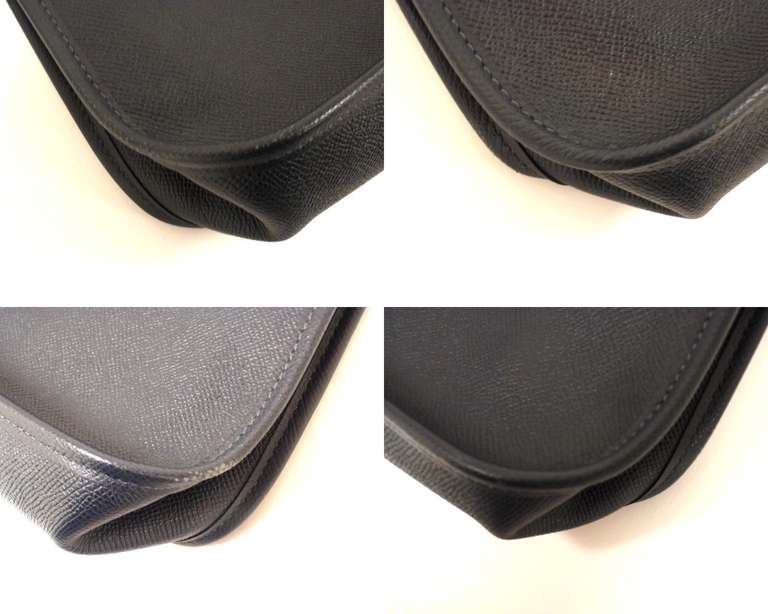Hermes Vespa PM Navy Epsom Leather SHW Shoulder Bag, 2006 2