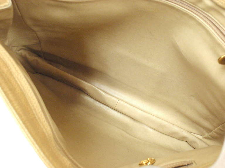 CHANEL Gold Caviar Logo Leather Handbag, 1991-1994 3