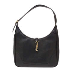 HERMES Trim 31cm Black Taurillon Clemence Leather Shoulder Bag 9