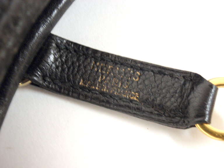 HERMES Trim 31cm Black Taurillon Clemence Leather Shoulder Bag For Sale ...