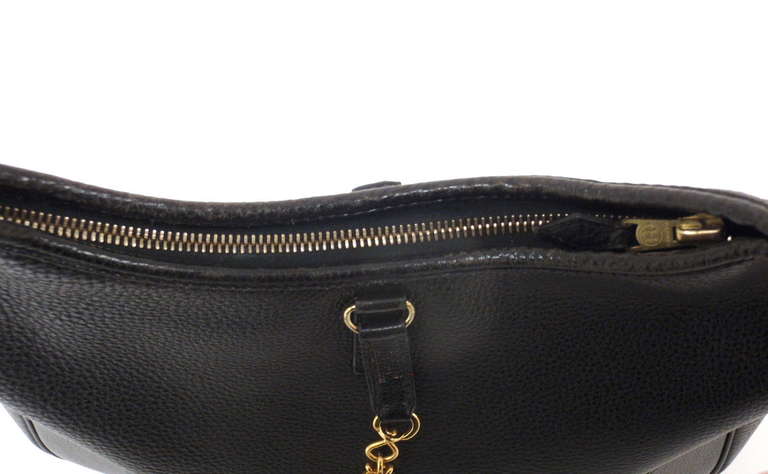 HERMES Trim 31cm Black Taurillon Clemence Leather Shoulder Bag 2