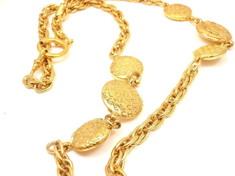 chanel gold logo beads