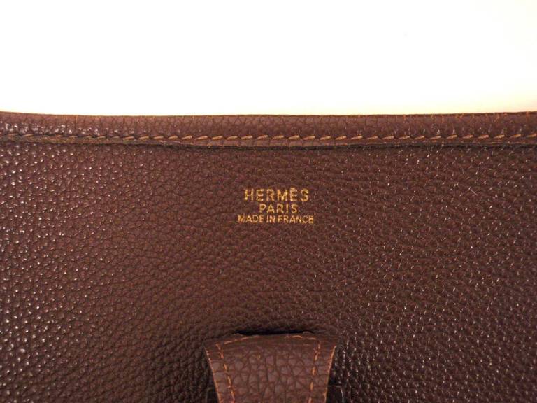 Hermes Evelyne PM Brownish Red Epsom Leather GHW Shoulder Bag, 2002 3