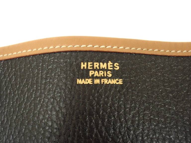 Hermes Evelyne GM Two Tone Black Clemence Barenia Leather GHW Shoulder Bag, 1996 In Excellent Condition In Holland, PA