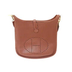 Hermes Evelyne PM Brownish Red Epsom Leather GHW Shoulder Bag, 2002