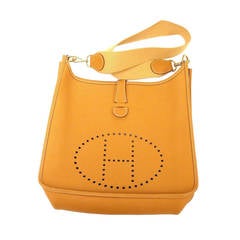 Sac à bandoulière HERMES Evelyne GM Mustard Yellow Clemence GHW:: 2002