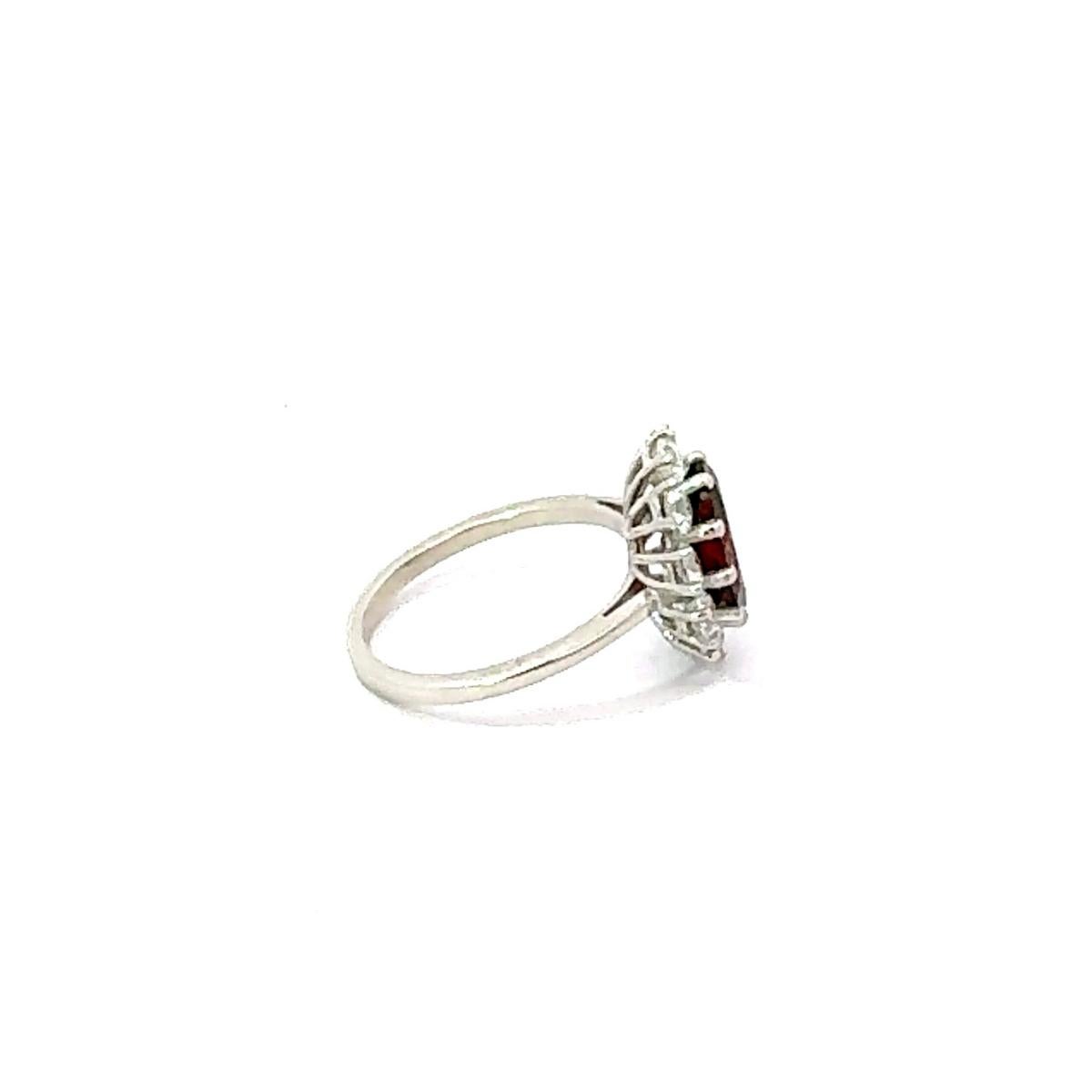 Im Angebot: 4.34 CT Oval Cut Ruby Birthstone Edelstein 925 Silber Ring Schmuck für Frauen Geschenk () 4