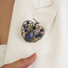 Broche-colgante de diseño «Silvorra Opal Kynite Diamond» en plata de ley, ideal para regalar