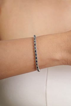 Silvorra: anillo de plata de ley con esmeralda y zafiro azul de 13,7 quilates, corte redondo, para mujer