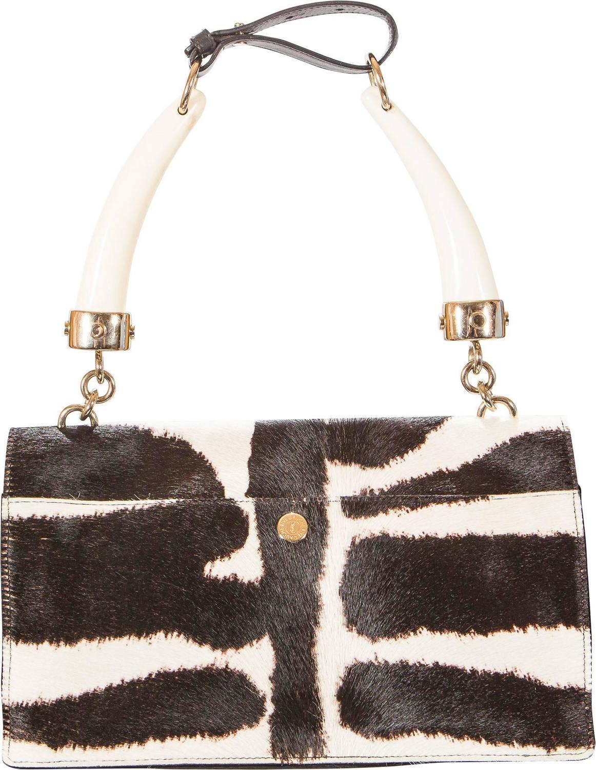 ysl gold fur handbag  