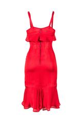 Tom Ford for Yves Saint Lauren Fall 2003 Red Silk Dress