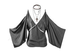 Tom Ford for Gucci Fall 2002 Black Silk Kimono Top