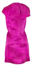 Alber Elbaz for Lanvin Fall 2007 RTW Fuchsia Silk Dress with Ruffle