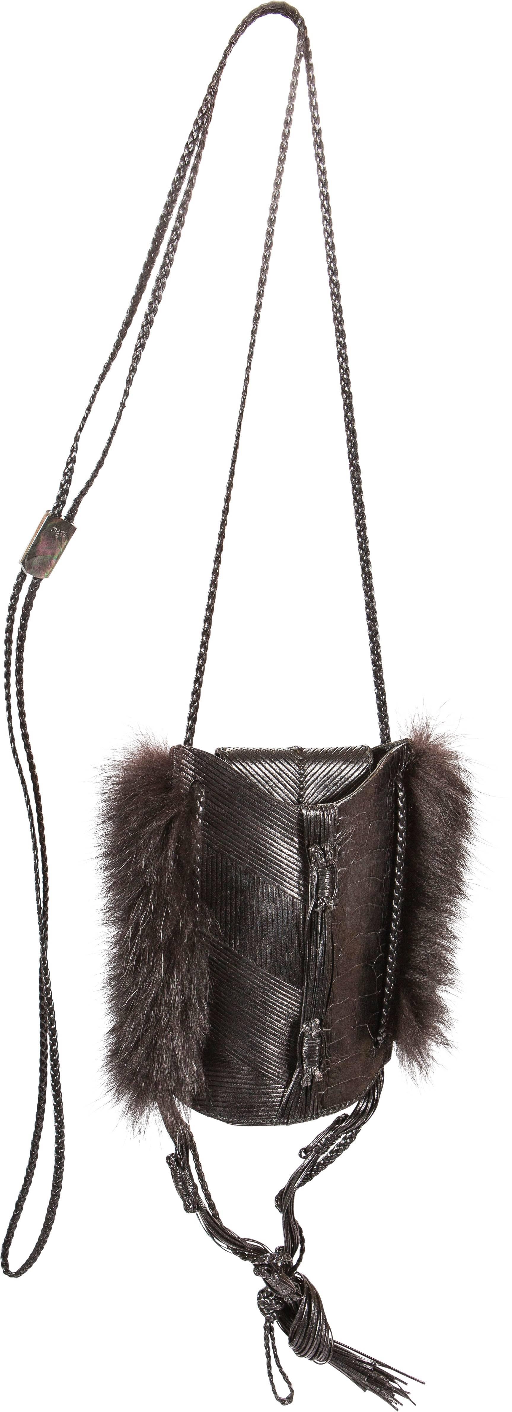 Tom Ford for Gucci Fall 2002 
Alligator & Mink Inro with Leather Straps
Highly Collectable