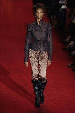 Tom Ford for Yves Saint Laurent Fall 2002 Mink & Leather Boots 38