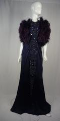 Contemporary Carolina Herrera Purple Gown Jeweled Bodice w Bolero