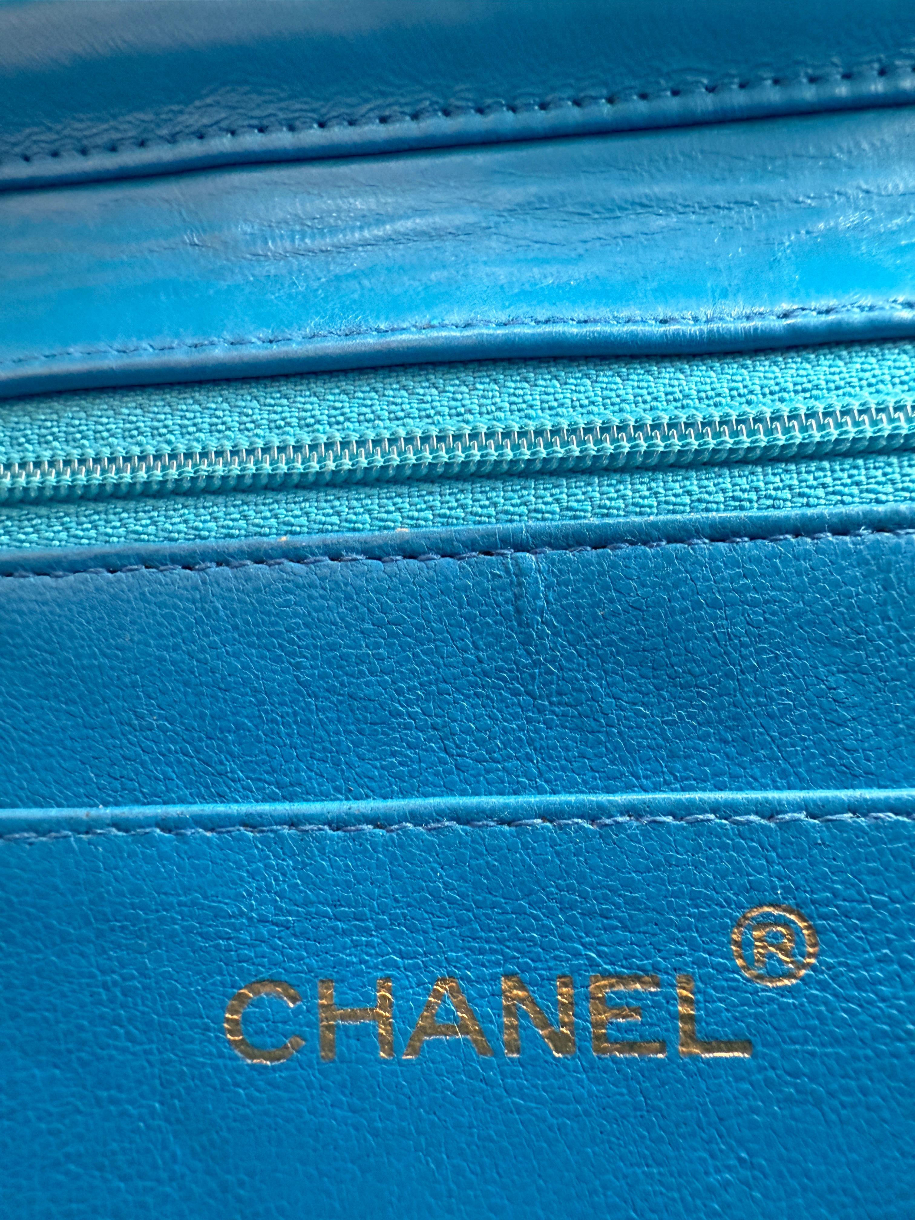 Chanel Lambskin Double CC Turn Lock Cambon Charm Mini Briefcase Bag - 1989-1991 en vente 8