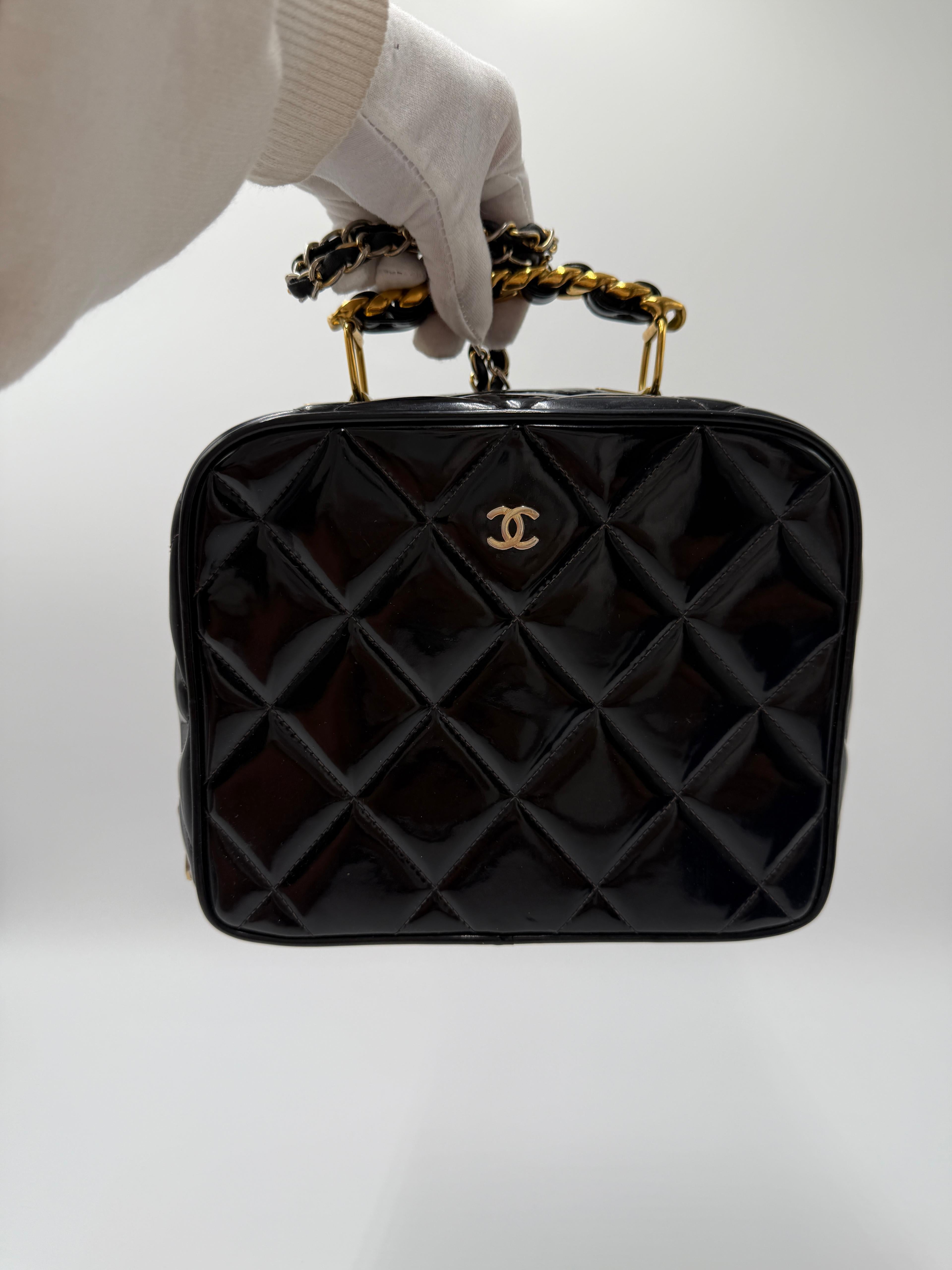 Borsa Vanity Chanel con logo - Collection'S 1995 in vendita 3