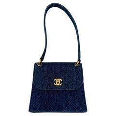 Mini Borsa Chanel in Denim Vintage