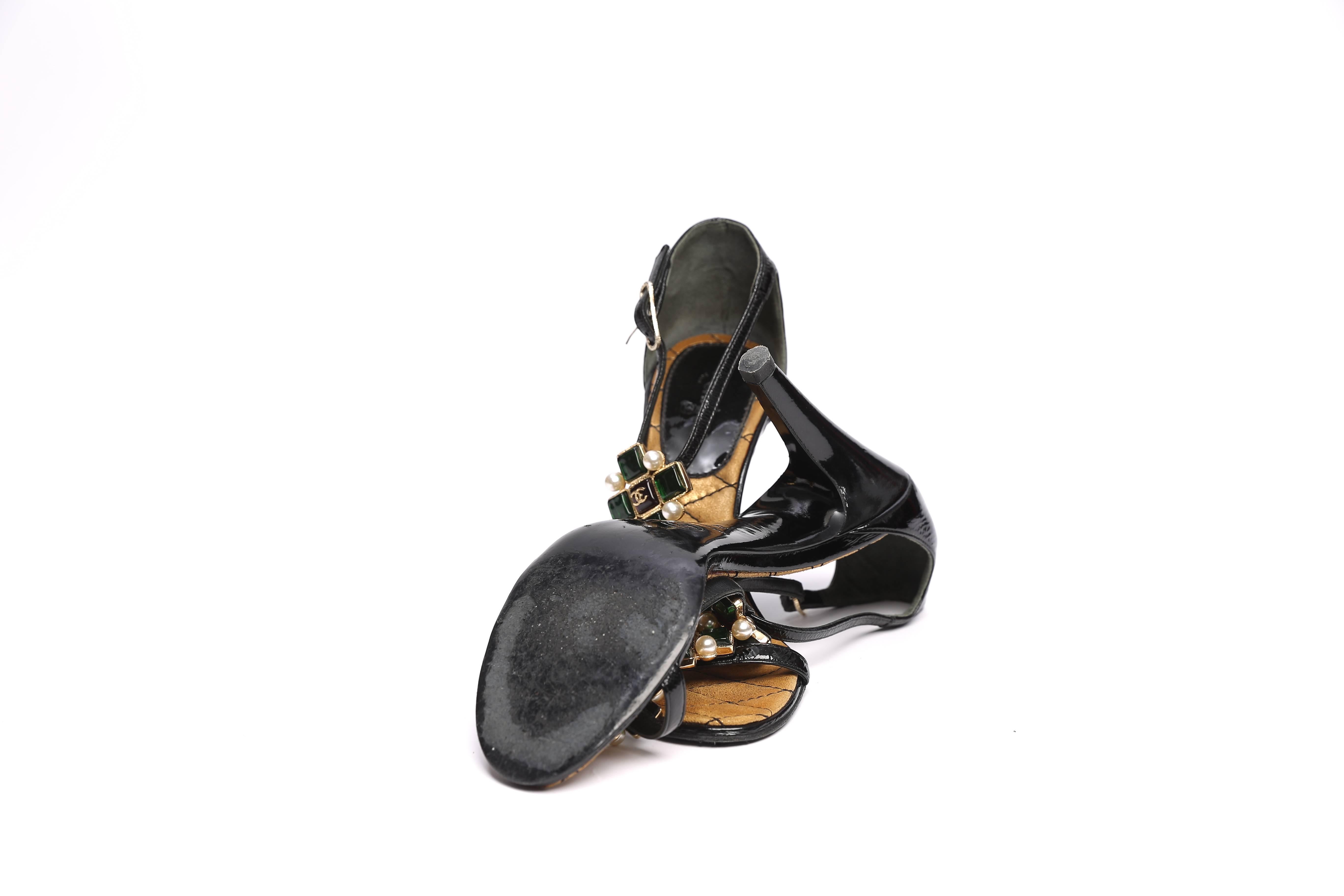 Chanel 'Pate de Verre' Runway Sandal In Good Condition In Westhampton Beach, NY