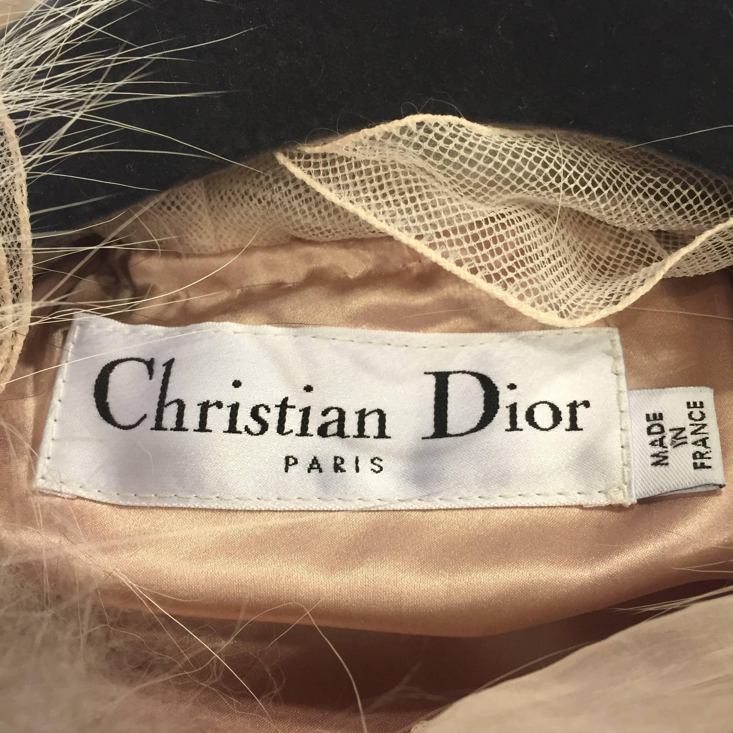 Christian Dior Fox and Chiffon Swing Coat 1