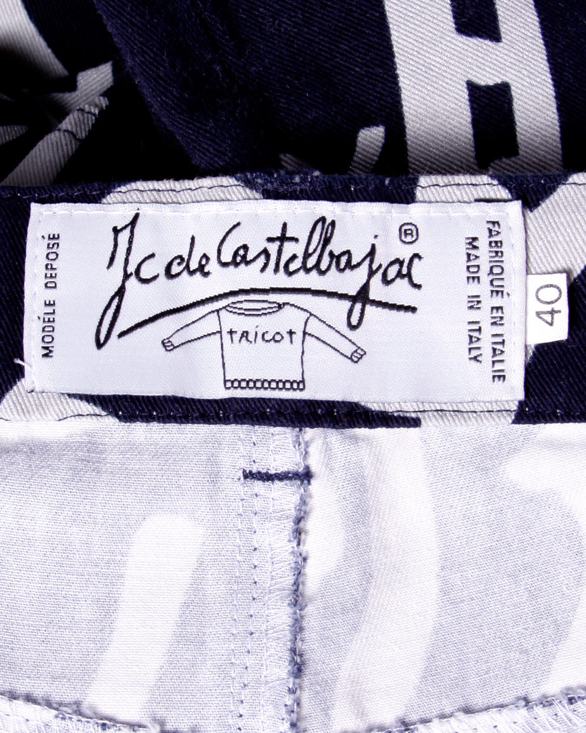 JC de Castelbajac Vintage High Waist Graffiti Jeans or Denim Pants, 1990s  In Excellent Condition In Sparks, NV