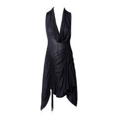 CoSTUME NATIONAL Jersey Knit Ruched Parachute Dress with Cowl Neck 5
