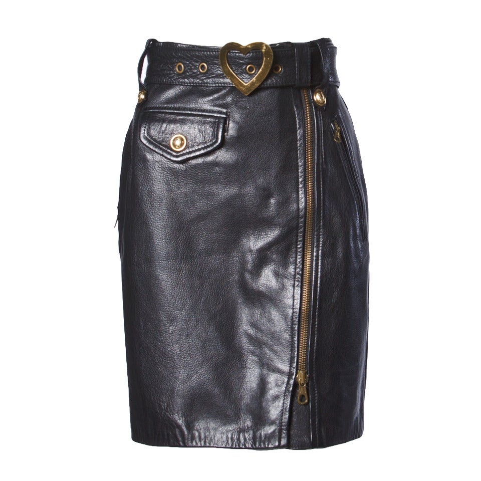 leather skirt 1990s