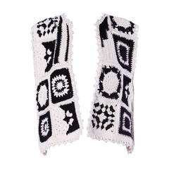 Moschino Couture! Vintage 1990s 90s Crochet Granny Squares Top or Vest 2