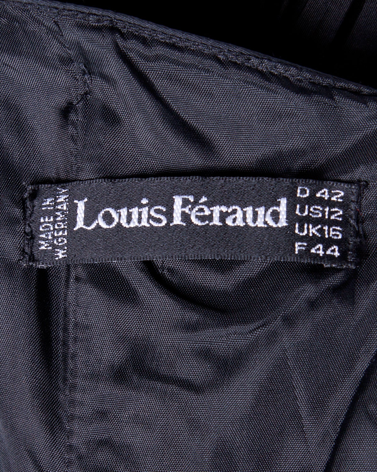 Louis Feraud Vintage Strapless Black Sculptural Origami Pleated Dress 1