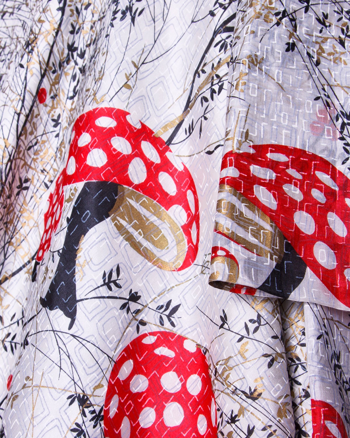 mushroom print dress