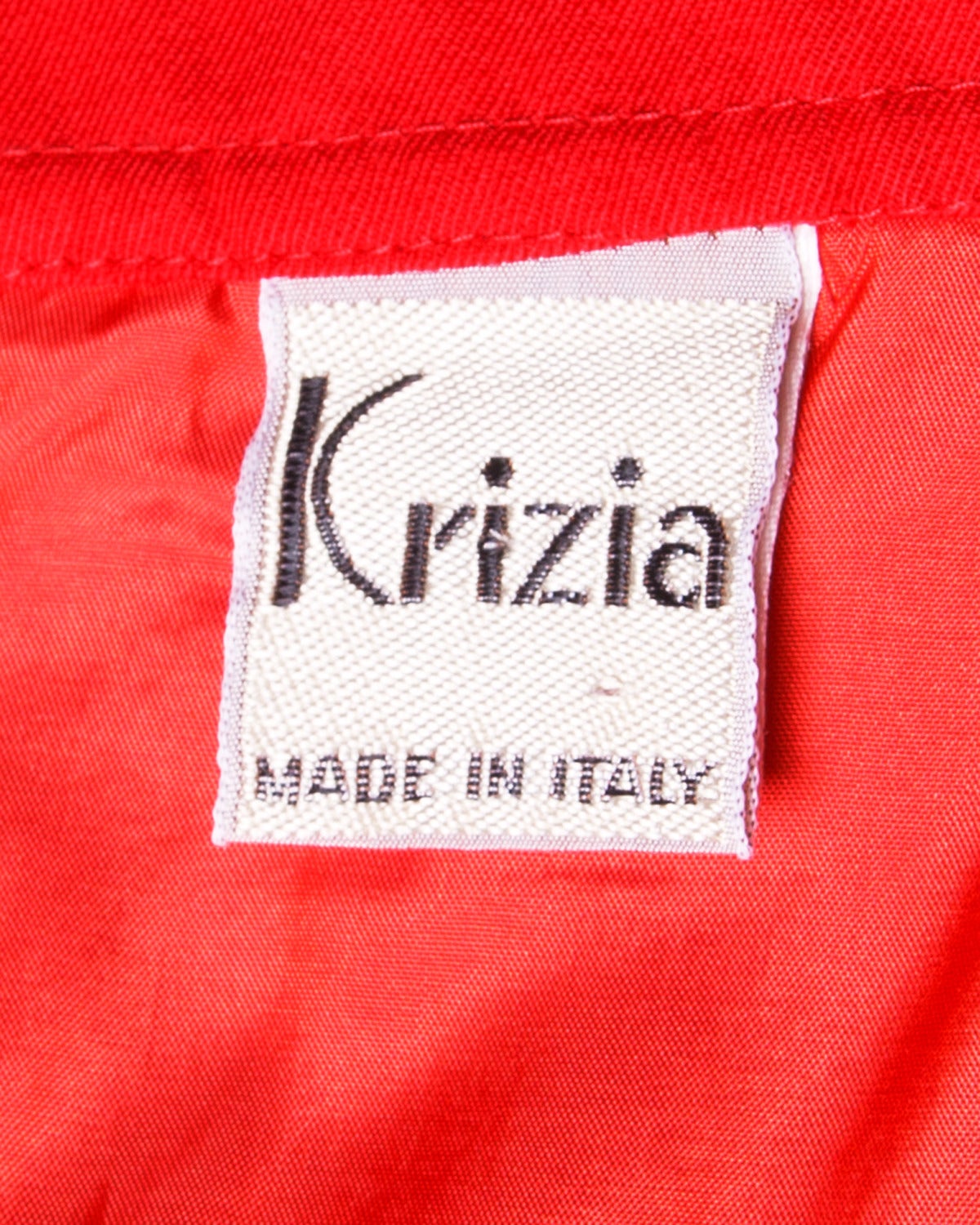 Krizia Vintage 1990s 90s Red Wool Pencil Skirt 2