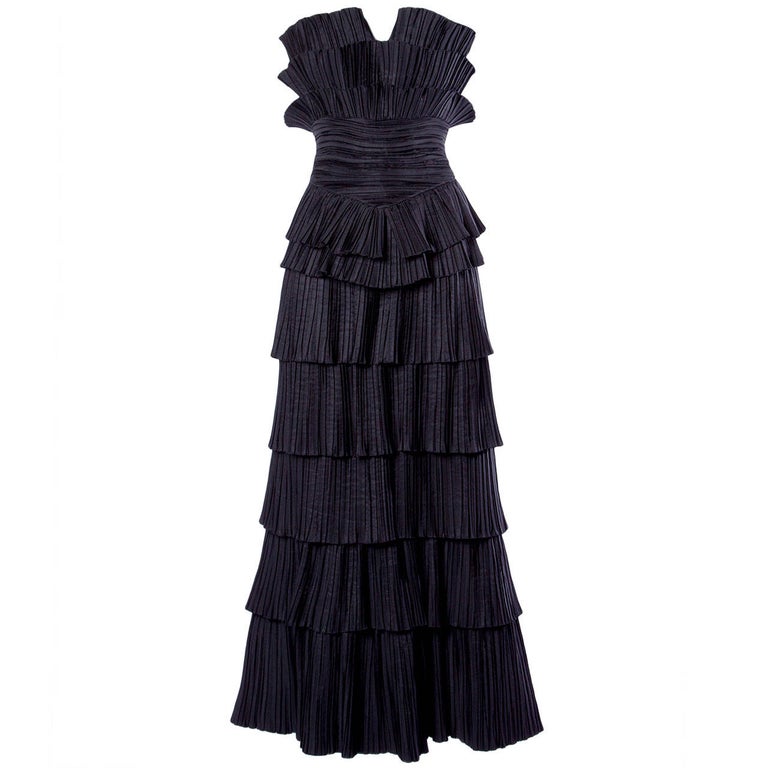 princess polly baby blue dress Black Wedding Dress with Ruffles and Beaded Bodice main image 0