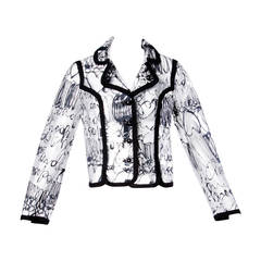 Unworn Moschino Vintage 1990s 90s Clear PVC Transparent Rain Coat Jacket