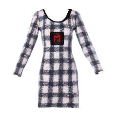 Moschino Vintage 1990s 90s Trompe L'oeil "Woven" Print Body Con Dress 11